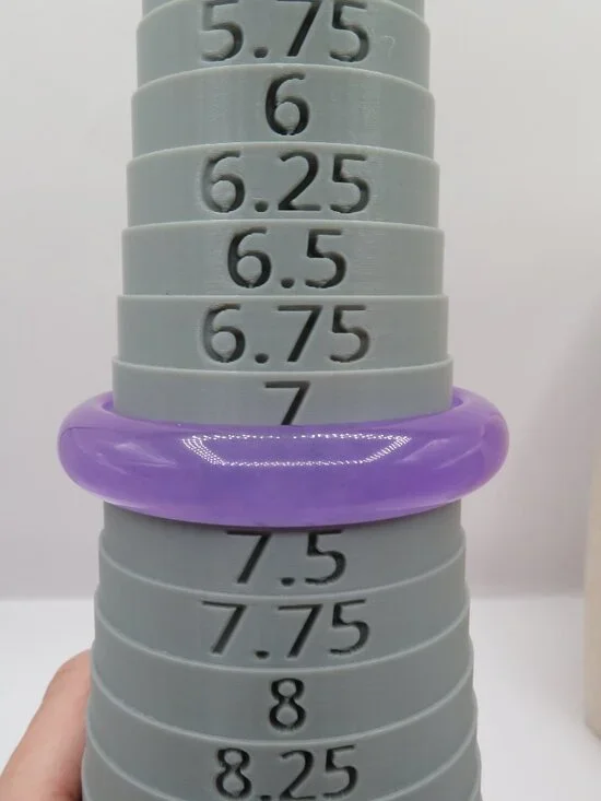 Lavender Purple Jade Gemstone Bangle Bracelet - Picture 6 of 7